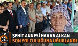 Şehit Annesi Havva Alkan Son Yolculuğuna Uğurlandı