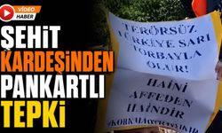 Isparta'da Şehit Kardeşinden Pankartlı Tepki