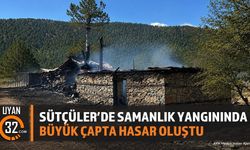 Sütçüler'de Samanlık Yangınında Büyük Çapta Hasar Oluştu