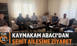 Yalvaç Kaymakamı Abacı'dan Şehit Ailesine Anlamlı Ziyaret