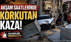 Davraz Mahallesi'nde Korkutan Kaza: Çarpmayla Çöp Konteyneri Bile Devrildi!