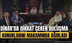 Dinar Belediye Başkanı Veysel Topçu Konuklarını Makamında Ağırladı