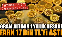 1 gramda 1.712 TL, 10 gramda 17.123 TL: Gram altının 1 yıllık hesabı