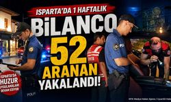 Isparta’da 1 Haftalık Bilanço: 52 Aranan Yakalandı