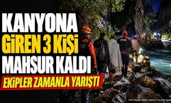 Isparta'da Yazılı Kanyon'da Mahsur Kalan 3 Kişi Kurtarıldı