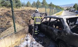 Isparta Koçtepe Yolunda Araç Yangını: Otomobil Kullanılamaz Halde