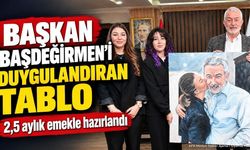 Lise Öğrencisinden Başkan Başdeğirmen'e Anlamlı Tablo Hediyesi
