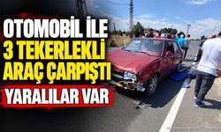Şarkikaraağaç'ta Otomobil ve 3 Tekerlekli Araç Çarpıştı: 2 Yaralı