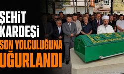 Şehit Kardeşi Tahir Topçu son Yolculuğuna Uğurlandı