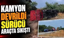 Senirkent-Yalvaç Yolunda Kamyon Devrildi: Sürücü Araçta Sıkıştı