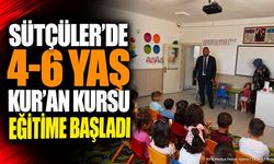 Sütçüler 4-6 Yaş Kur'an Kursunda Yeni Eğitim Dönemi Başladı