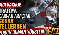 Trafoya Çarpan Araçtan Sonra Tellerden Yoğun Duman Yükseldi