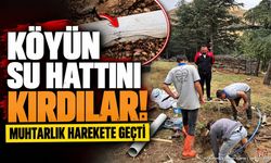 Yalvaç’ta su hattına zarar verildi, muhtarlık yeniden onardı
