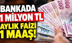 1 milyon TL bankada duruyor, aylık faiz geliri 1 maaşı buluyor