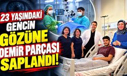 23 Yaşındaki Gencin Gözüne Demir Parçası Saplandı!