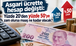 Asgari ücrette hesap değişti: Yüzde 20'den yüzde 50'ye zam olursa maaş ne kadar olacak?