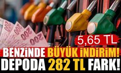 Benzinde 5,65 TL'lik İndirim! 50 Litrelik Depoda 282 TL Cepte Kalacak