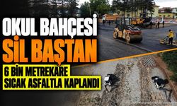 Çiçekpınar'da Okul Bahçesine 6 Bin Metrekare Sıcak Asfalt