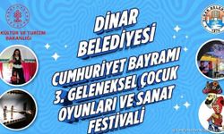 Dinar'da 29 Ekim Cumhuriyet Bayramı'na Özel Çocuk Festivali