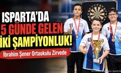 İbrahim Şener Ortaokulu Dartta Çifte Zafer Kazandı