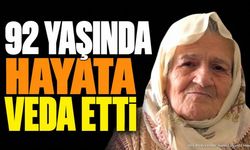 Isparta'da 92 Yaşındaki Sıddıka Şeker Vefat Etti