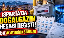 Isparta’da Doğalgazın Hesabı Değişti! İşte Ay Ay Kritik Sınırlar