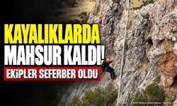 Isparta'da Kayalıklarda Mahsur Kaldı, AFAD Ekipleri Kurtardı