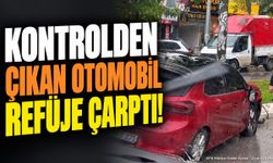 Isparta'da Kayganlaşan Yolda Kaza: Otomobil Refüje Çarptı