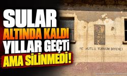 Isparta'da Sular Çekildi: Atatürk Portresi Gün Yüzüne Çıktı