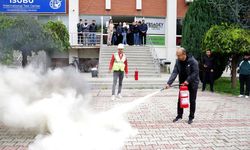 Isparta Orman Fakültesi'nde Yangın Söndürme Tatbikatı Yapıldı