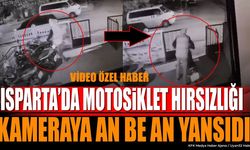 Isparta'da motosiklet hırsızlığı kameraya an be an yansıdı