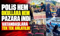 Polis Ekiplerinden Okul Ve Pazarlarda Bilgilendirme Çalışması