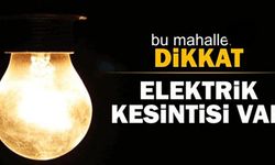 O Mahallede Elektrik Kesintisi Var