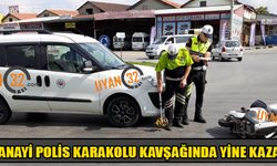 Sanayi Polis Karakolu Kavşağında Kaza : 1 Yaralı