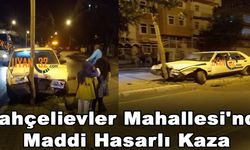 Bahçelievler Mahallesi'nde Maddi Hasarlı Kaza