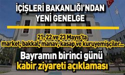 İçişleri Bakanlığı'ndan 81 ile ait "Sokağa Çıkma Kısıtlaması" Genelgesi!