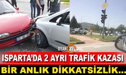 Isparta'da 2 Ayrı Adreste Trafik Kazası