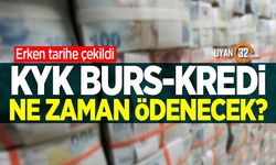 KYK Bursu ve Kredisi Ödemesi Erken Tarihe Çekildi