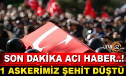 Acı Haber Geldi 1 Askerimiz Şehit Oldu