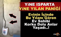 Isparta'da Evin İçine Giren Yılan Korku Dolu Anlar Yaşattı..!