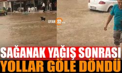 Şarkikarağaç'ta Sağanak Sonrası Yollar Göle Döndü