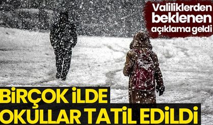 Yoğun kar yağışı ve soğuk hava nedeni ile 8 ilde yarın okullar tatil edildi!