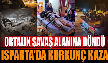 Isparta'da korkunç kaza yaralılar var