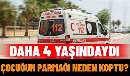 Anaokulunda Facia: 4 yaşındaki çocuğun parmağı koptu