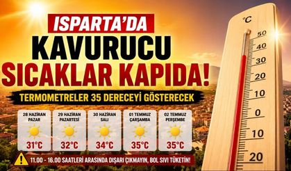 Isparta'da Kavurucu Sıcaklar Kapıda: Termometreler Yanacak