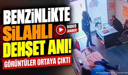 Isparta'da Benzinlik Sahibine Silahlı Saldırı Anı Kamerada