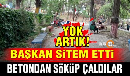 Mesirelik Alanda 20' den Fazla Masayı Çaldılar, Başkan Sitem Etti