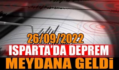 Isparta'da 2.3 Büyüklüğünde Deprem