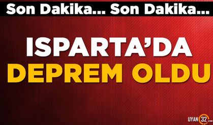 Isparta'da Deprem Son Dakika