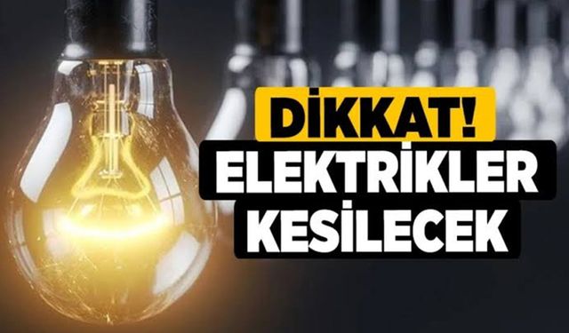 14 Kasım Afyonkarahisar elektrik kesintisi! İşte etkilenecek yerler